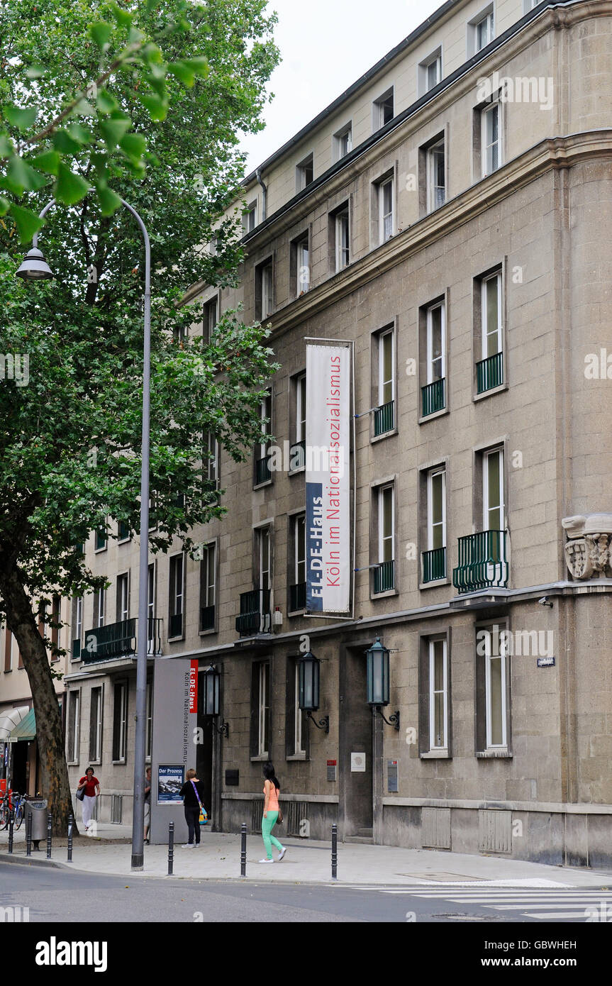 EL-DE Haus, edificio ELDE, NS, nazionale socialista, centro di documentazione, Colonia, Koeln, Renania, Renania settentrionale-Vestfalia, Germania / Köln Foto Stock