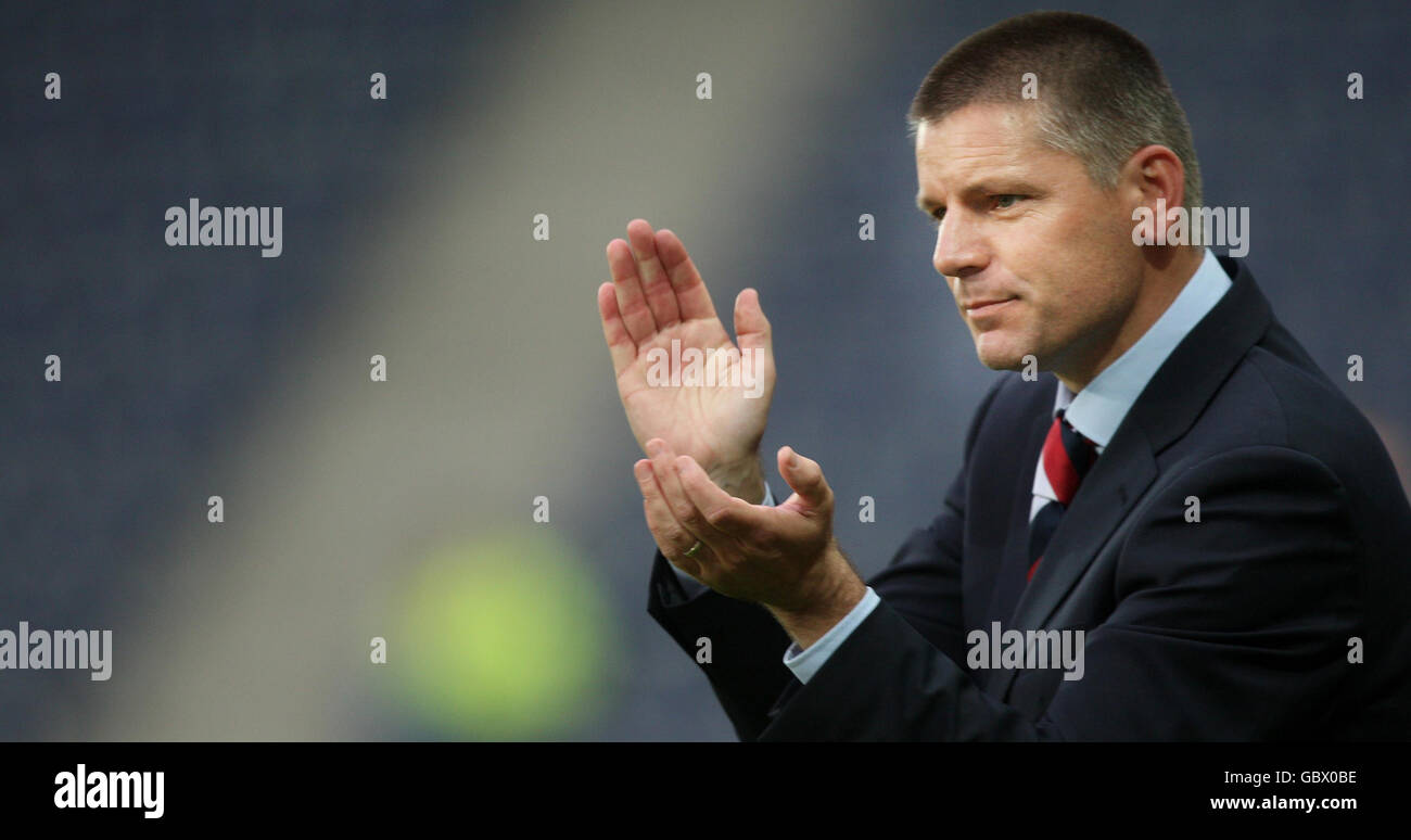 Calcio - Europa League - Secondo turno di qualificazione - Falkirk v FC Vaduz - Prima tappa - Falkirk Stadium Foto Stock