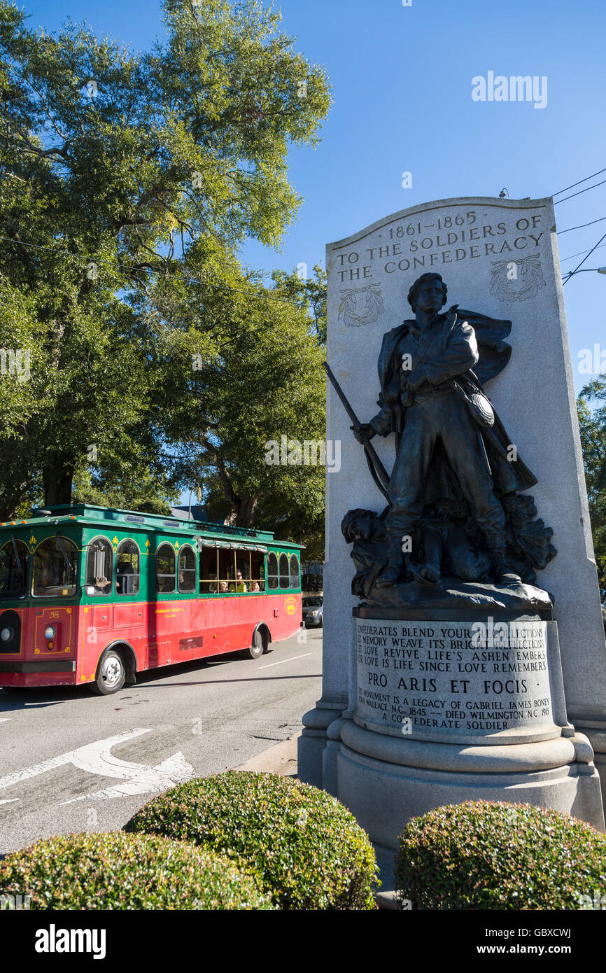 Confederato Guerra Civile Memorial, Wilmington, NC, Stati Uniti d'America Foto Stock