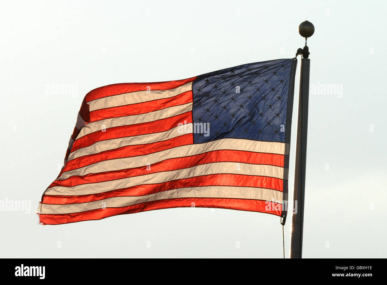 Calcio - Coppa d'Oro CONCACAF 2009 - Gruppo A - Giamaica contro Costa Rica - Columbus Crew Stadium. La bandiera americana svonda sopra il Columbus Crew Stadium Foto Stock