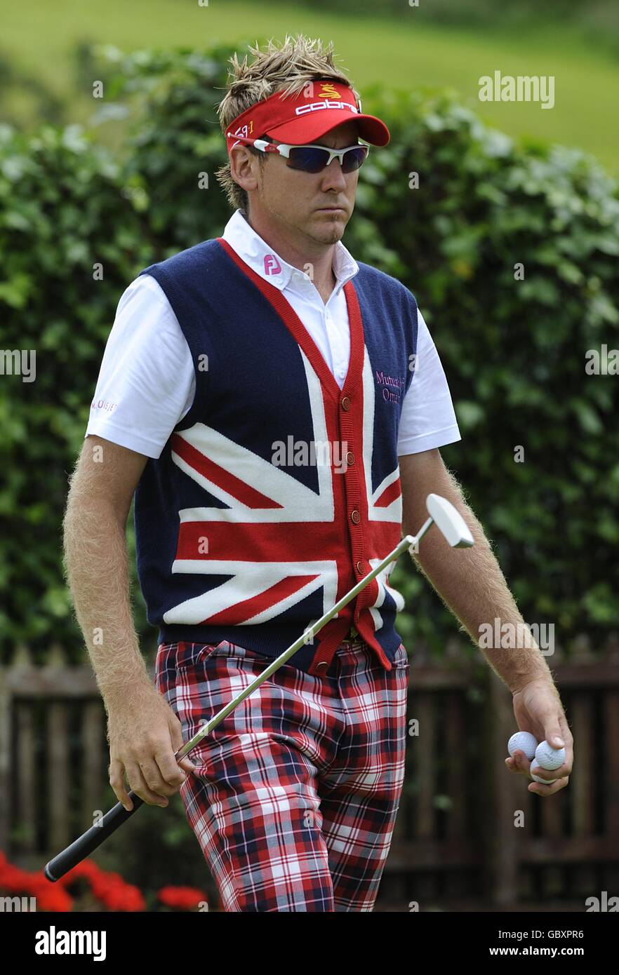 Great Britain's Ian Poulter durante il primo giorno dell'Open Championship al Turnberry Golf Club. Foto Stock