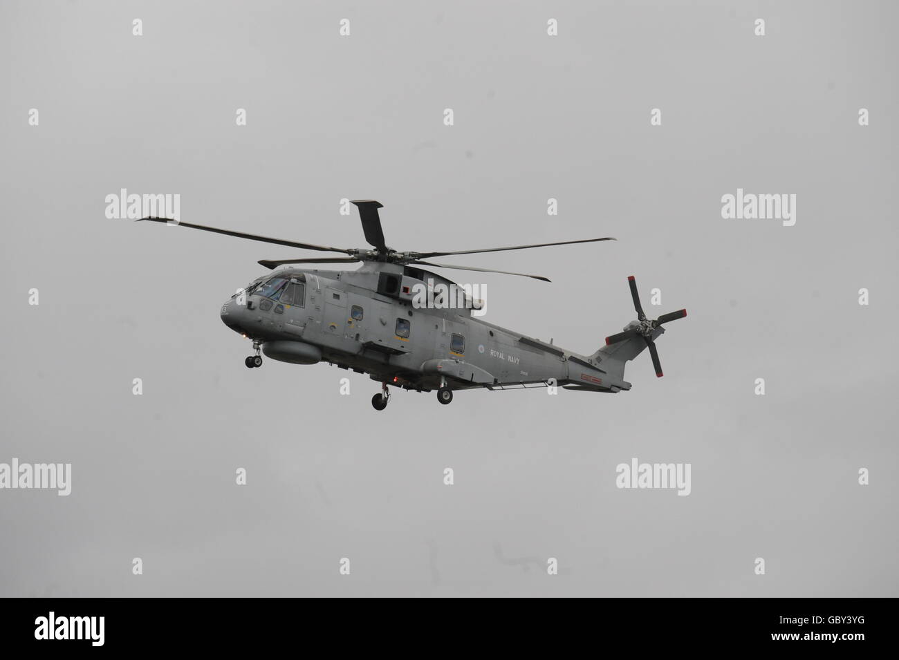AgustaWestland Merlin HM1 elicottero di 824 Naval Air Squadron, RNAS Cullrose al Royal International Air Tattoo al RAF Fairford, Gloucestershire. Foto Stock