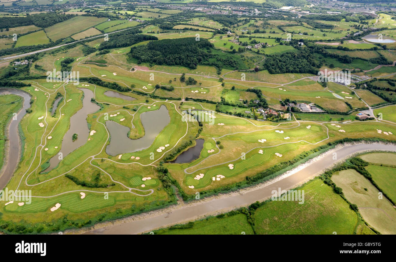 Veduta aerea del corso dei venti dieci che ospiterà La Ryder Cup nel 2010 Foto Stock