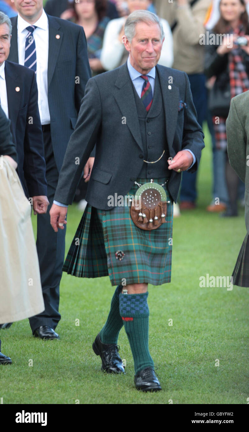 Il Duca di Rothesay, conosciuto anche come il Principe di Galles, Patrono dell'incontro del 2009, durante l'apertura dell'incontro del 2009, a Holyrood Park, Edimburgo. Foto Stock