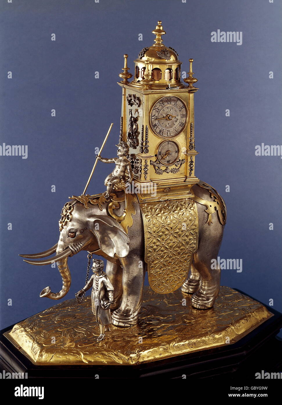 Orologi, orologio a hall, 'elefante' di Nikolaus Schmidt il Vecchio, Ausgburg, circa 1580/1590, Museo di Stato bavarese, , diritti aggiuntivi-clearences-non disponibile Foto Stock