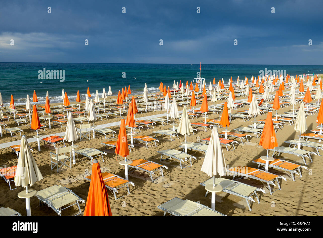 Torre Canne Italia 22 Giugno 2016 Tempesta Sta Per