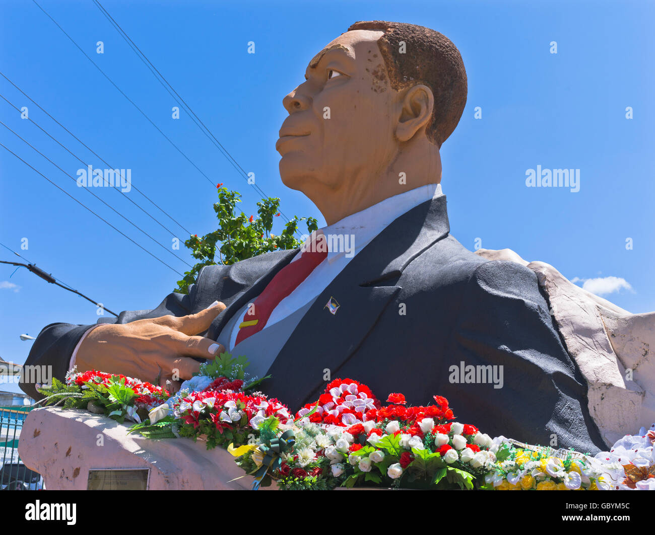 Dh St Johns ANTIGUA CARAIBI Statua di Sir Vere Cornwall Bird primo Primo Ministro di Antigua Barbuda Foto Stock