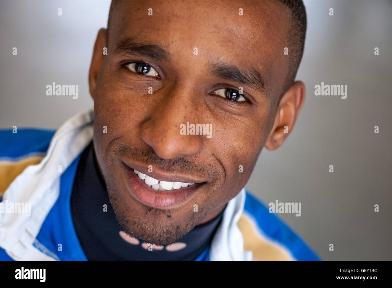 Calciatore professionista Jermain Defoe, mostrato durante la riproduzione per Portsmouth F.C. Foto Stock