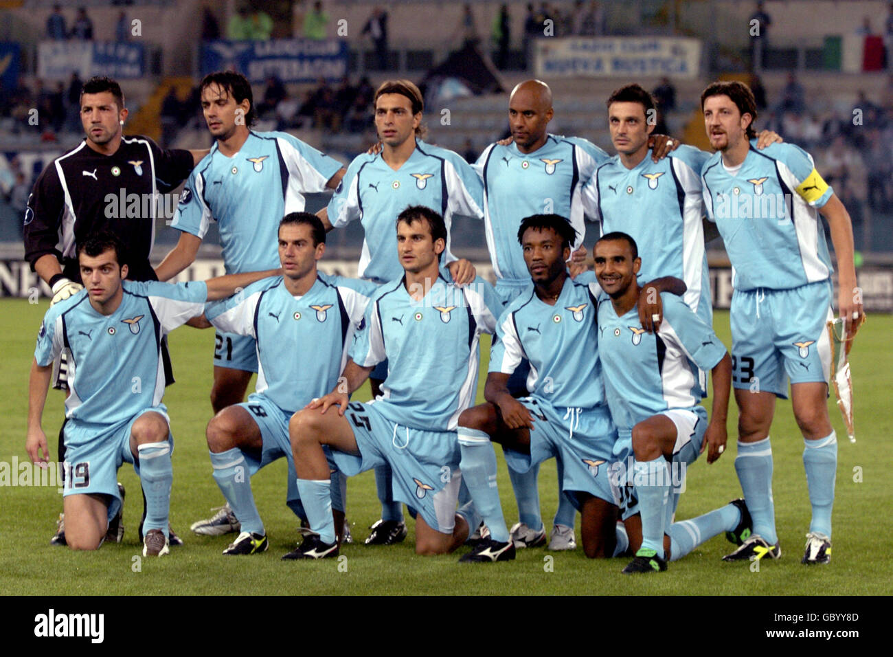 Calcio - Coppa UEFA - Gruppo e - Lazio v Villarreal. Lazio, gruppo di squadra Foto Stock