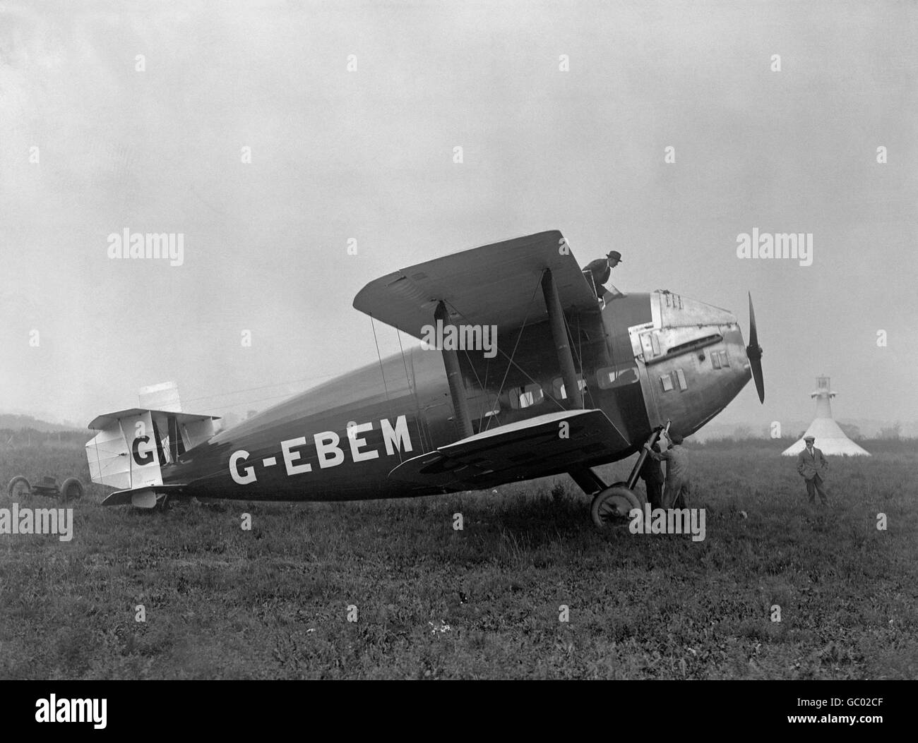 Un Vulcan di tipo 16 Vickers, un aereo di linea biplanare a motore singolo britannico costruito da Vickers a Brooklands. Foto Stock