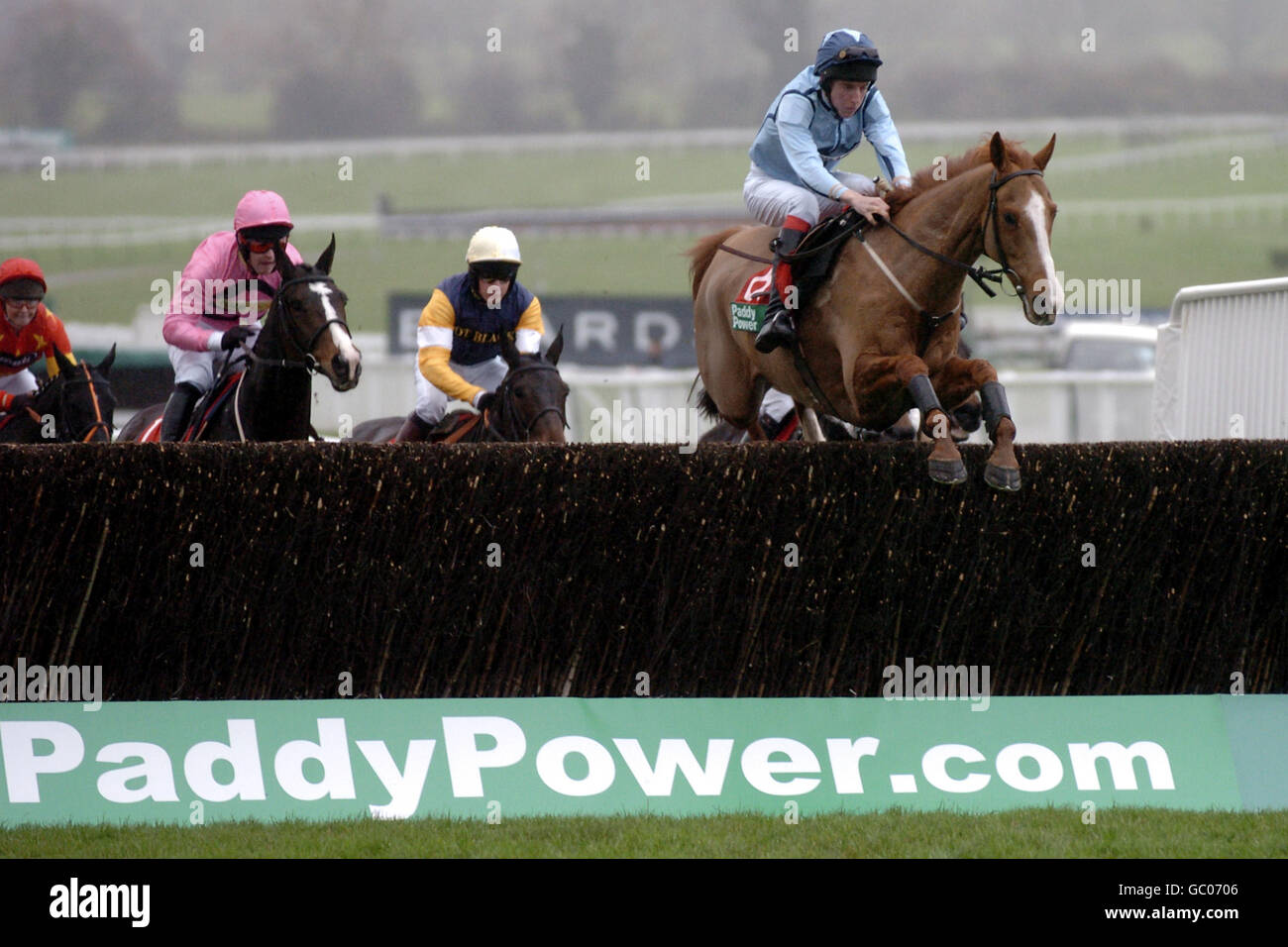 Corse di cavalli - corse di Cheltenham. Tom's Prize indetto da Tom Dreaper in azione nel paddypower.com Amateur Riders' handicap Chase Steeple Foto Stock