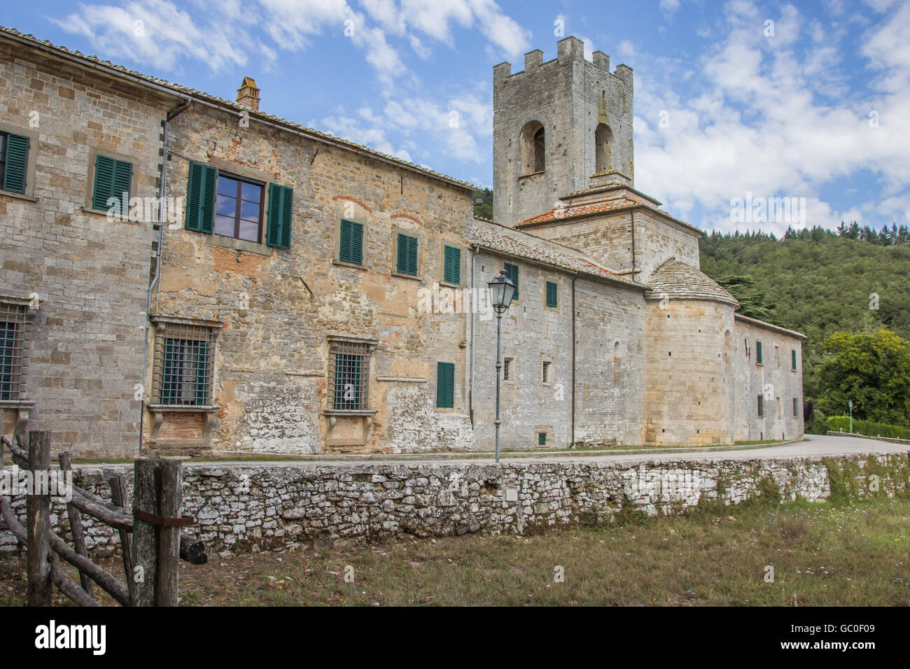 Badia a Coltibuono vicino a Gaiole in Chianti, Italia Foto Stock