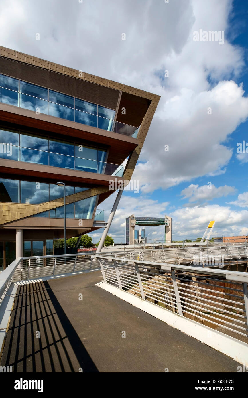 C4DI (Centro per l'innovazione digitale) & Tidal barriera, Hull REGNO UNITO Foto Stock