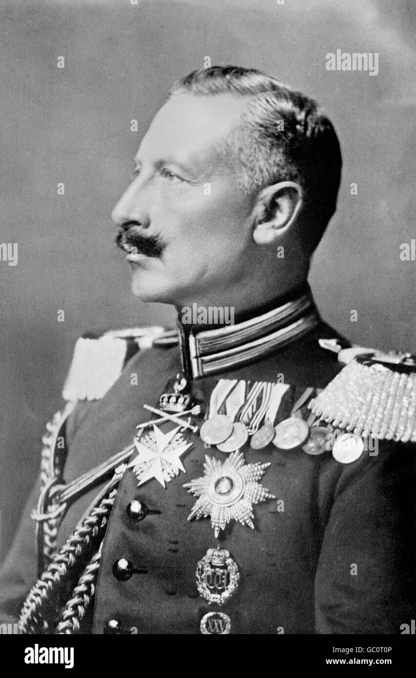 Ritratto di Kaiser Wilhelm II (1859-1941), l'imperatore di Germania e re di Prussia, vestito in uniforme. Foto da Bain News Service, c.1910-1915. Foto Stock