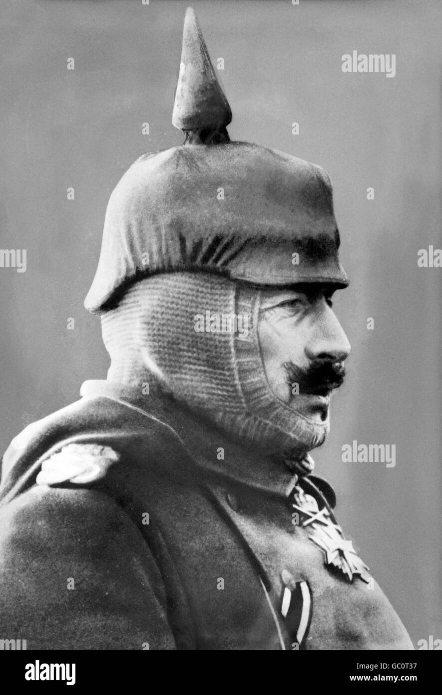 Il Kaiser Guglielmo II Ritratto di Kaiser Wilhelm II (1859-1941), l'imperatore di Germania e re di Prussia, indossando il campo uniforme. Foto da Bain News Service, c.1910-1915. Foto Stock