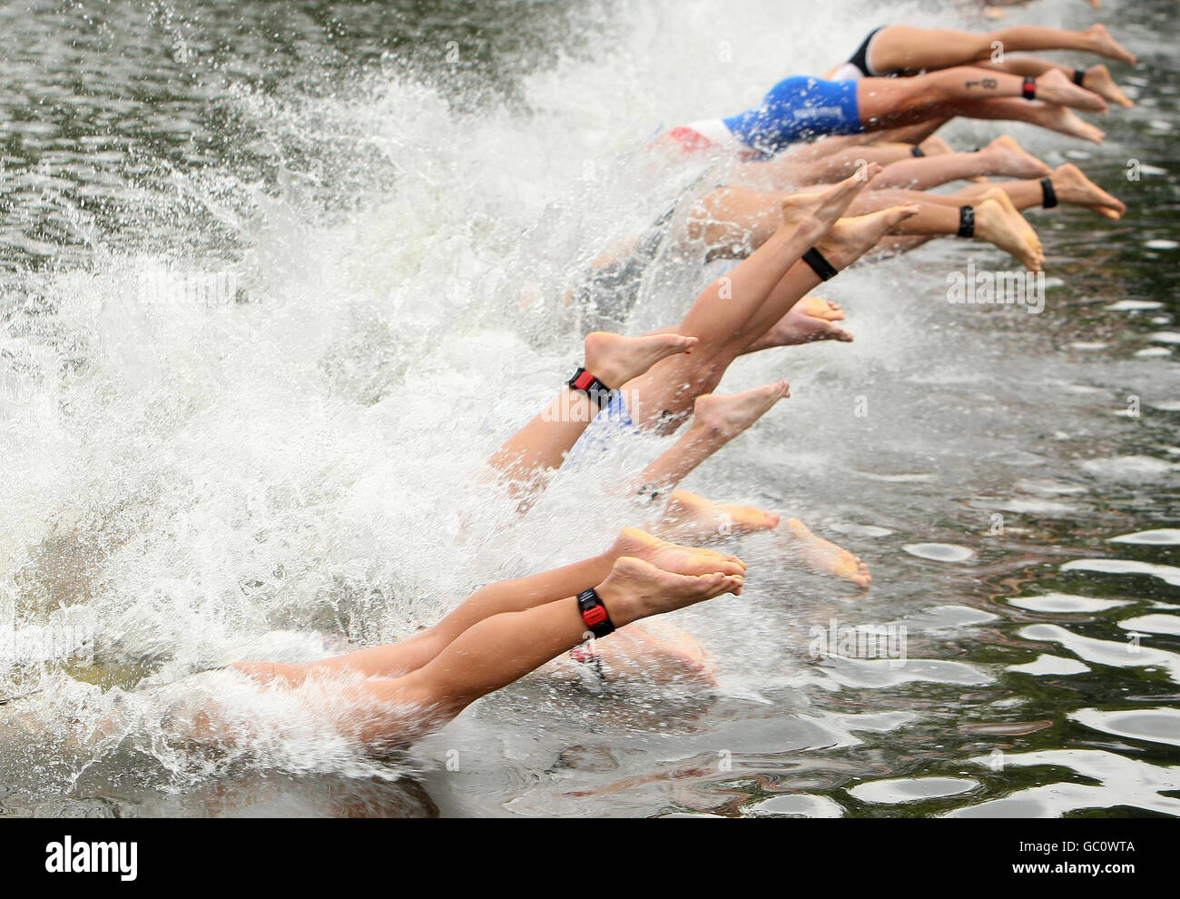 Atletica - destrogira energia ITU Triathlon World Championship - Londra Foto Stock