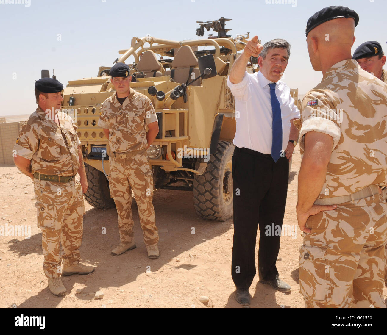 Gordon Brown tour all'estero Foto Stock