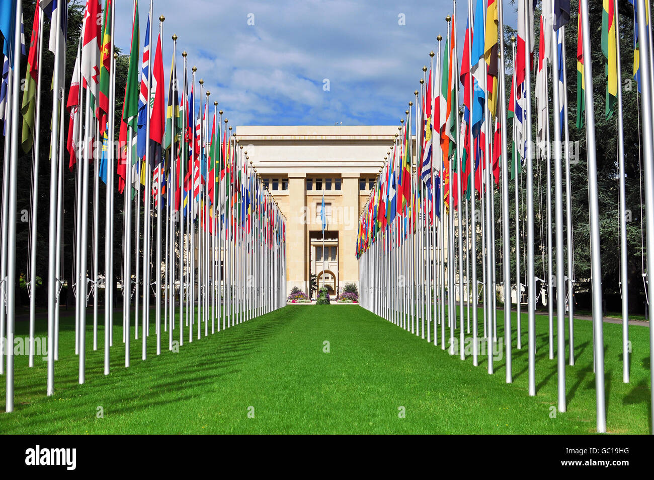 United Nation building, Ginevra, Svizzera Foto Stock