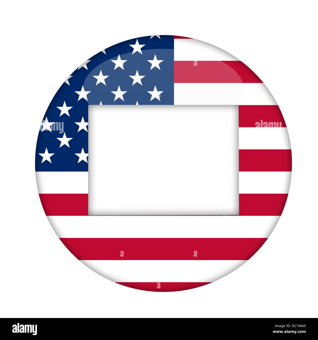 Colorado State of America distintivo isolato su uno sfondo bianco. Foto Stock