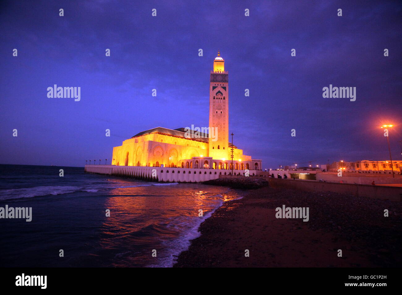 La Hassan 2 Moschea nella città di Casablanca in Marocco , il Nord Africa. Foto Stock