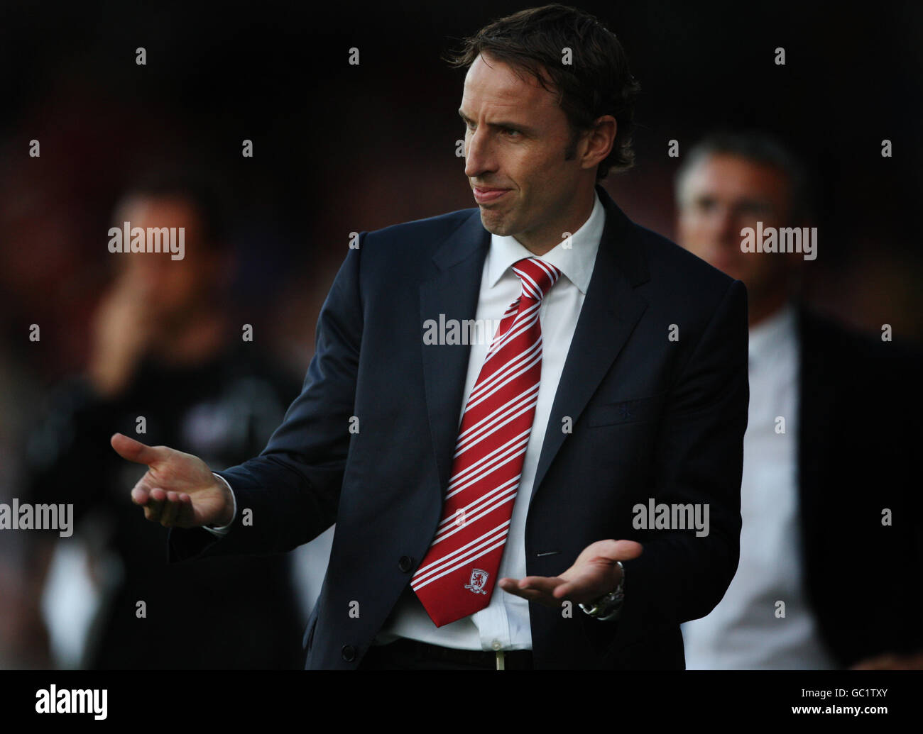 Calcio - Coca-Cola Football Championship - Scunthorpe United / Middlesbrough - Glanford Park. Middlesbrough Manager Gareth Southgate durante la partita del campionato Coca-Cola al Glanford Park di Scunthorpe. Foto Stock