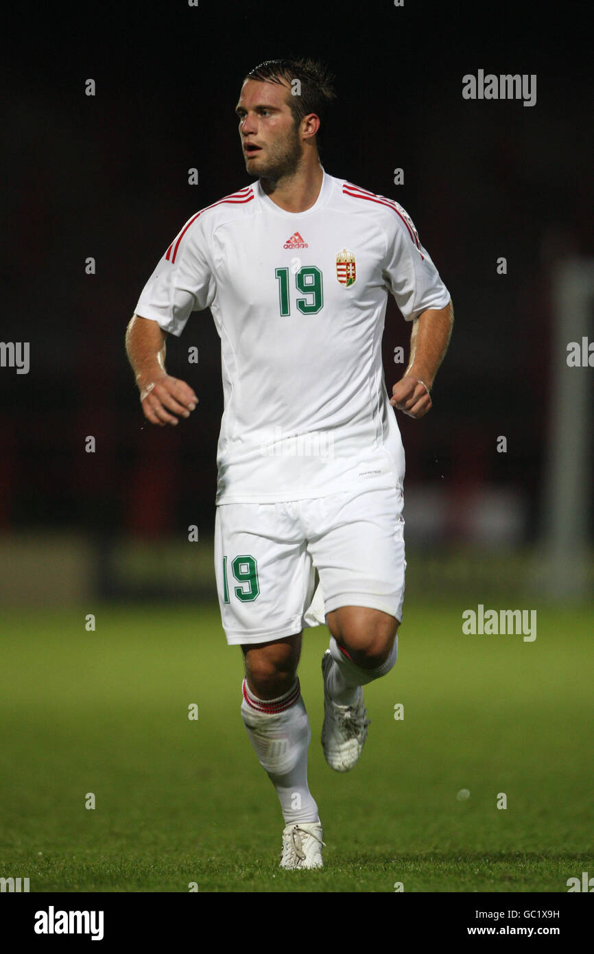 Calcio - Campionato UEFA Under 21 Qualifiche - Gruppo tre - Galles / Ungheria - pista da corsa. Laszlo Szabo, Ungheria Foto Stock