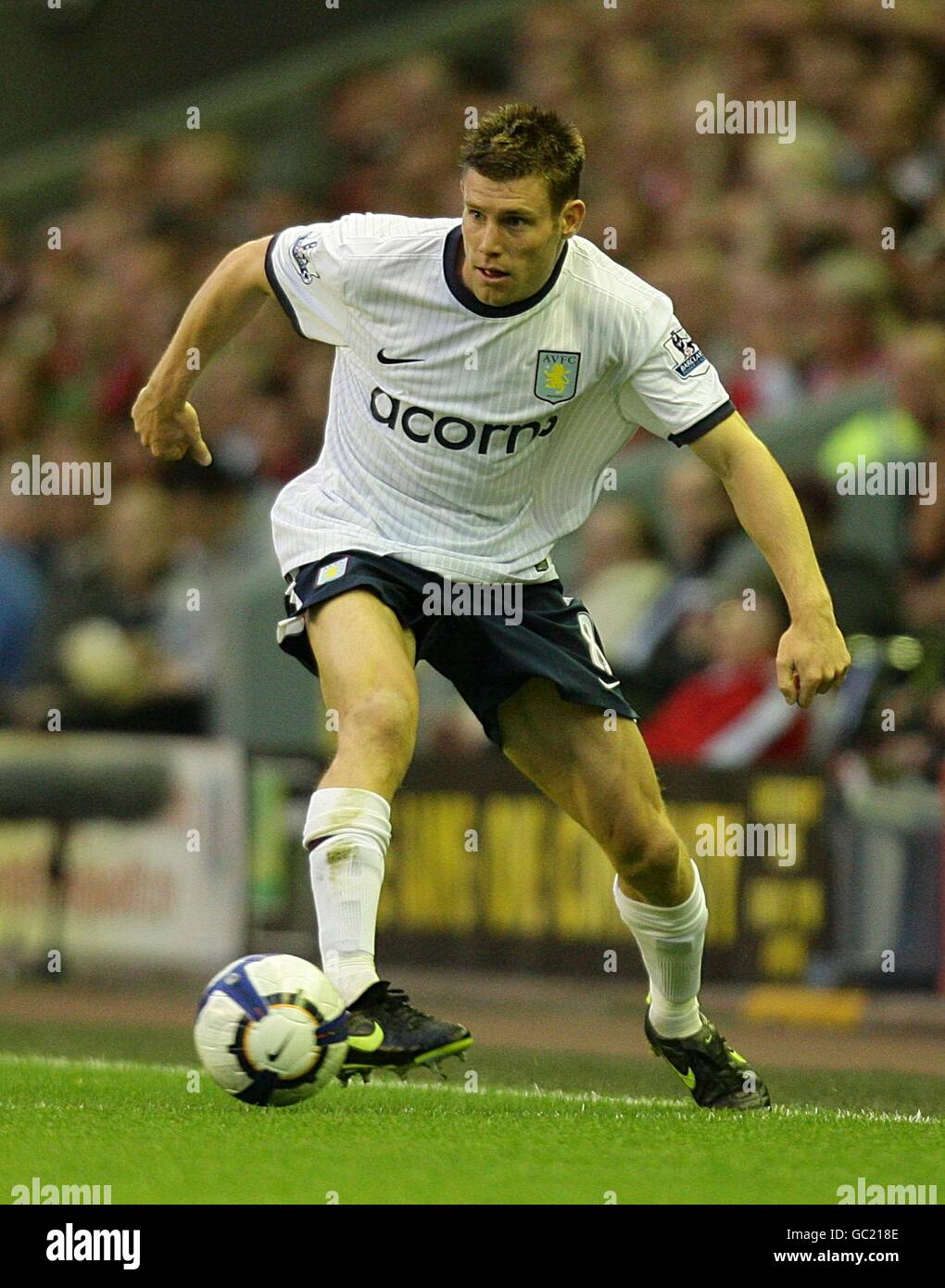 Calcio - Barclays Premier League - Liverpool / Aston Villa - Anfield. James Milner, Aston Villa Foto Stock