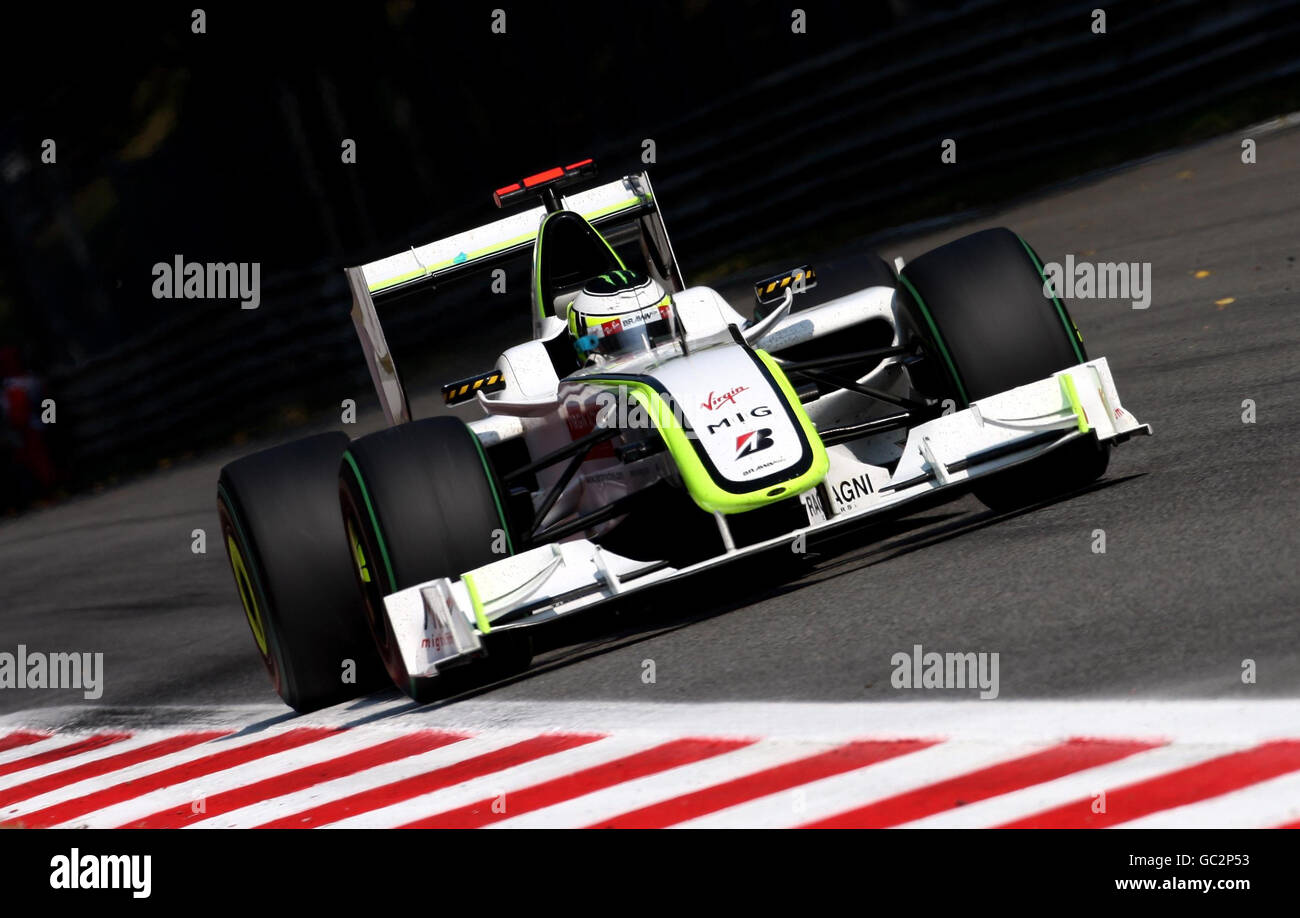 Formula uno Motor Racing - Gran Premio d'Italia - Monza. Jenson Button di Brawn GP durante il Gran Premio d'Italia al circuito di Monza. Foto Stock