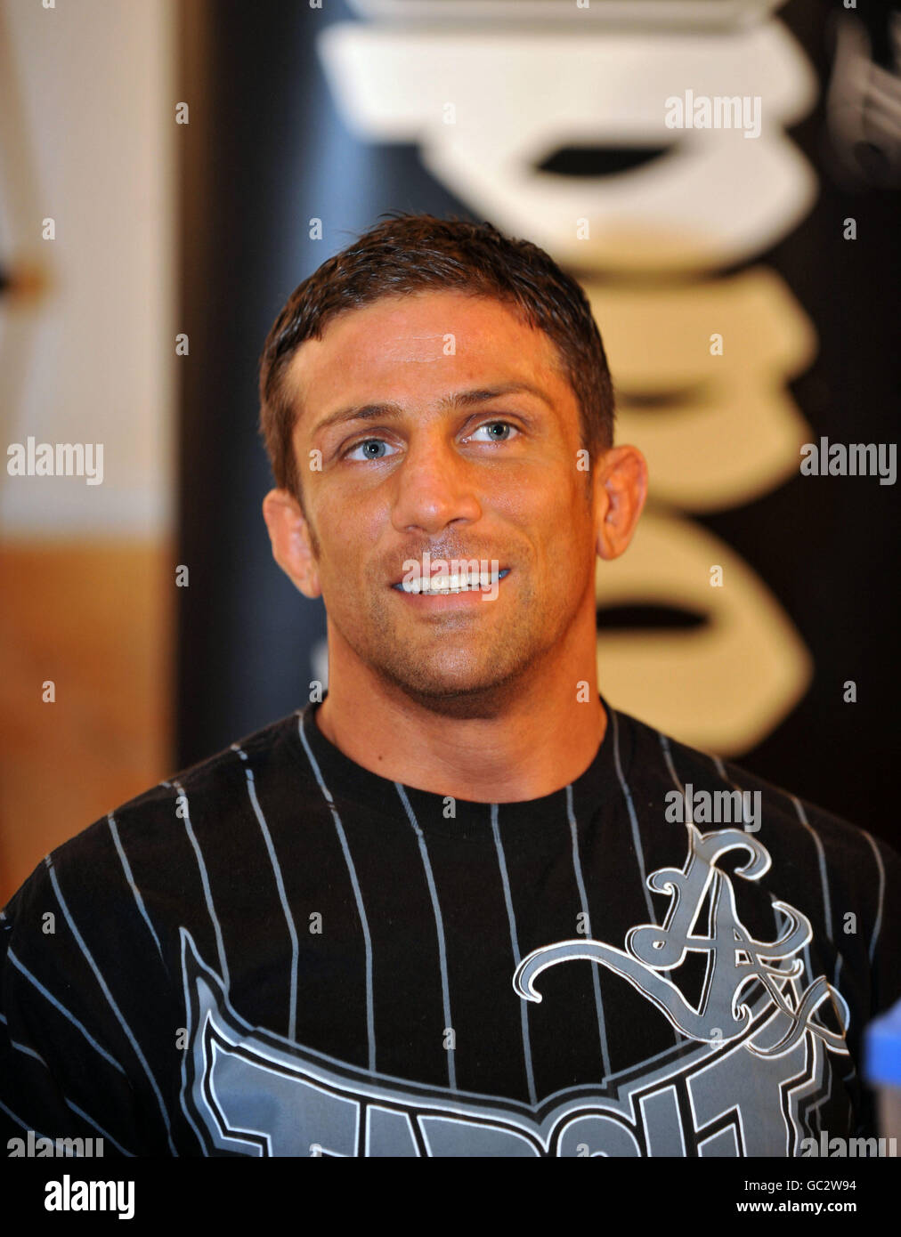 Alex Reid, detentore del titolo MMA UK Middleweight, partecipa a una conferenza stampa prima dell'evento Ultimate Challenge di sabato, presso il Troxy di Londra est, dove sarà sfidante Jack Mason. Foto Stock