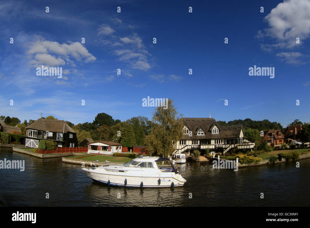 Vista sul Norfolk. Una vista dal Norfolk Broads Foto Stock