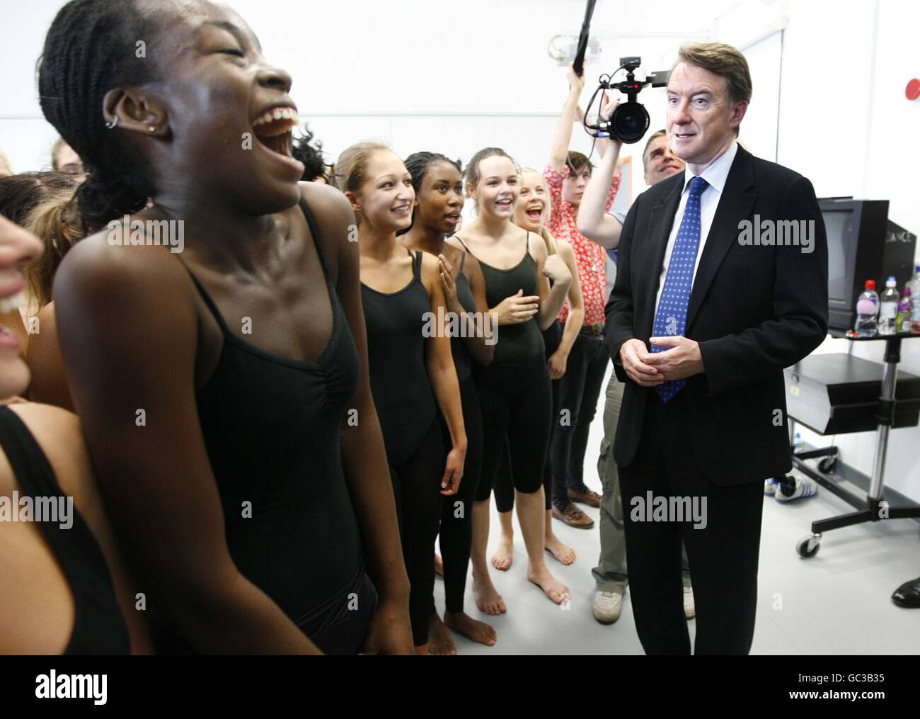 Mandelson Visiti British School of Performing Arts Foto Stock