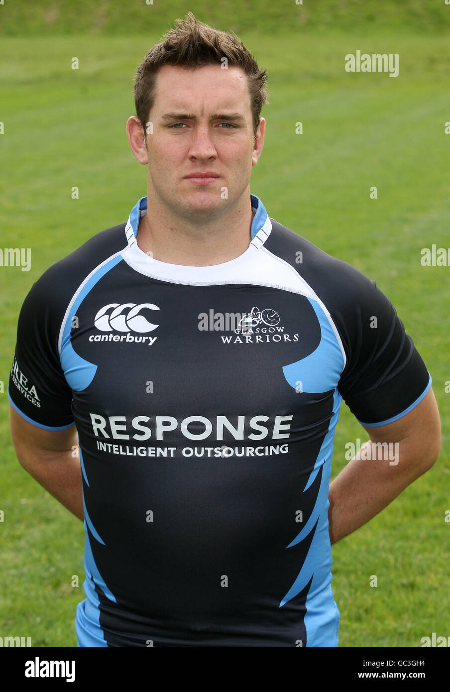 Rugby Union - Glasgow Warriors - Team Photocall - Whitecraigs Rugby Club. Hamish Mitchell, Glasgow Warriors Foto Stock