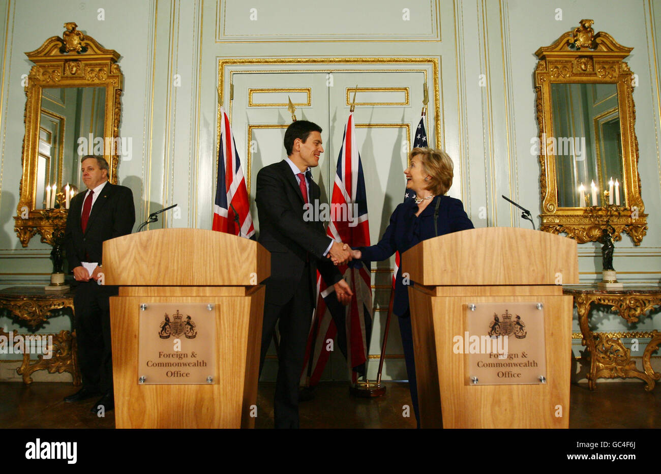 Hillary Clinton Europe tour Foto Stock