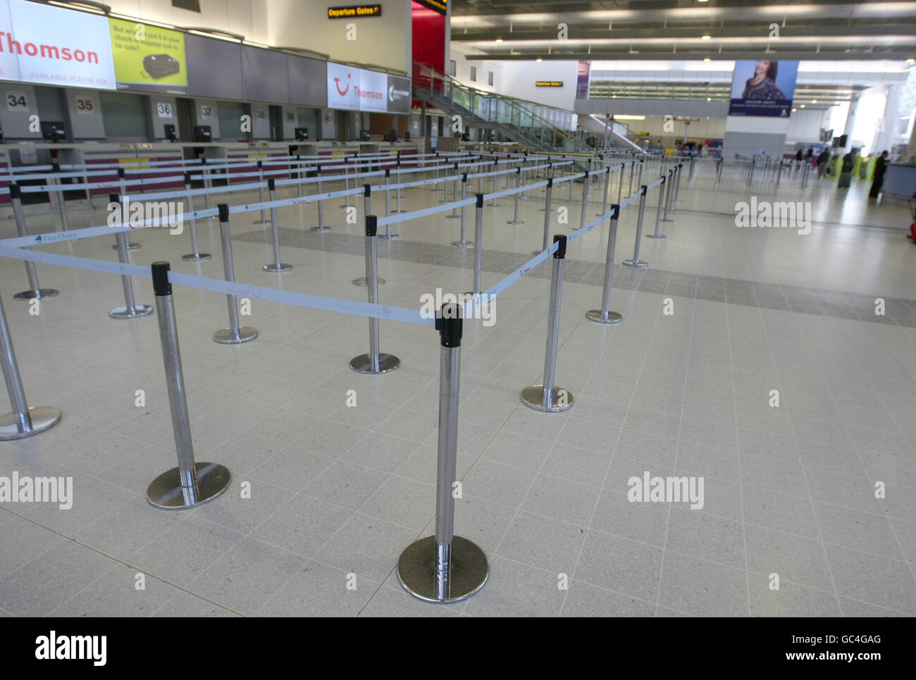 Nuovo X ray prova dello scanner all'Aeroporto di Manchester Foto Stock