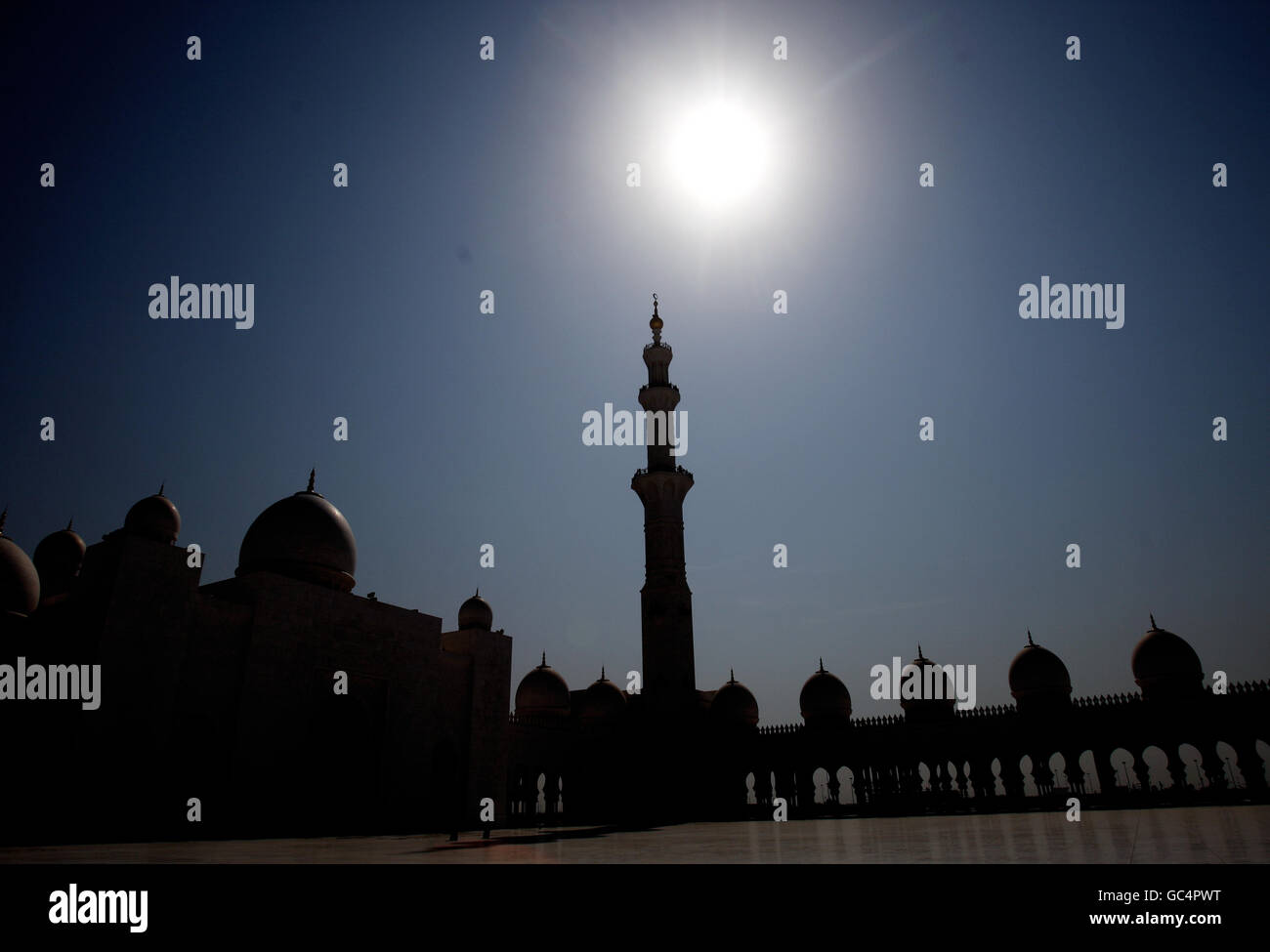 Shaikh Zayed Mosque Abu Dhabi, Emirati Arabi Uniti Foto Stock