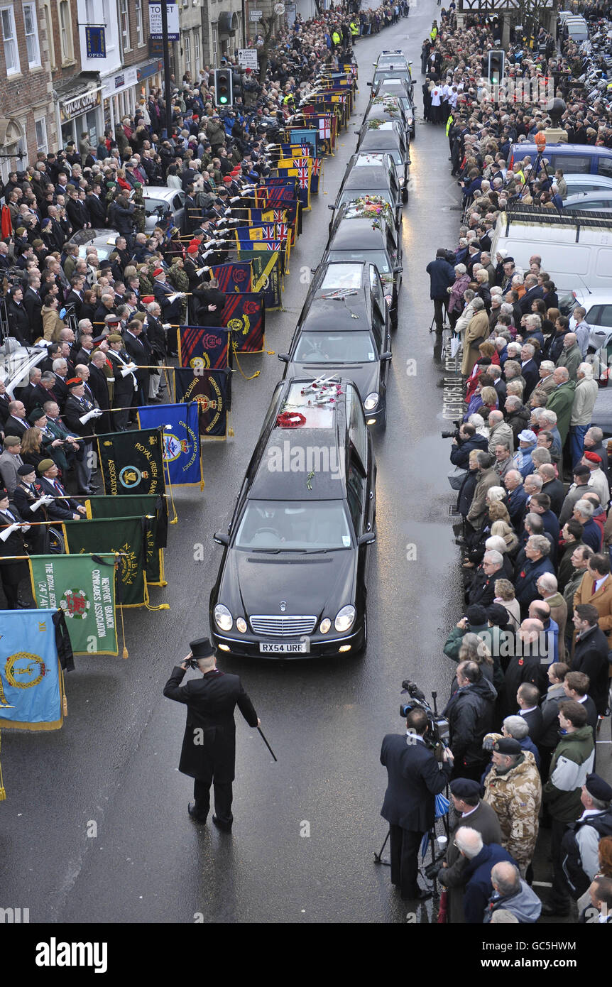 Il rimpatrio dei soldati morti Foto Stock