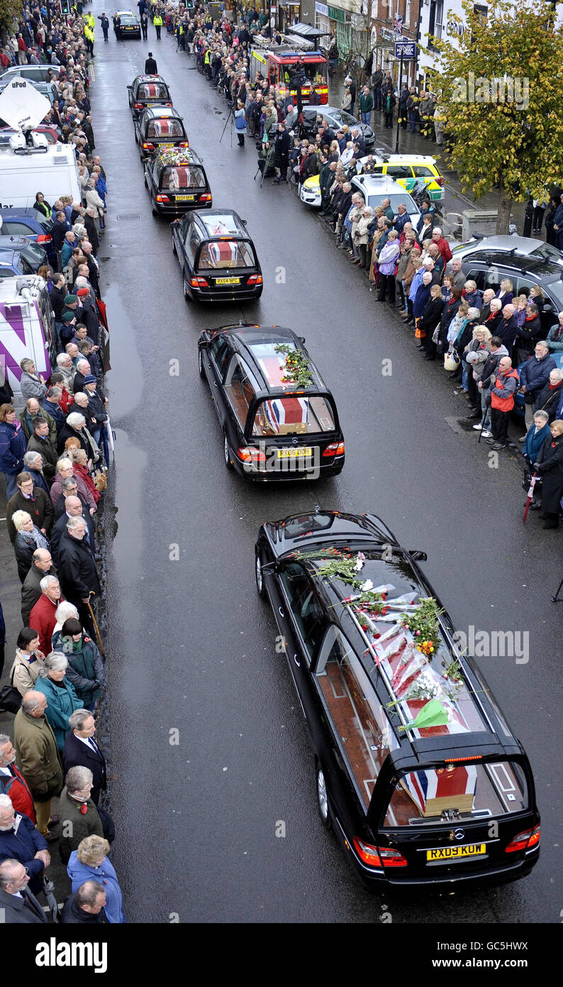 Il rimpatrio dei soldati morti Foto Stock