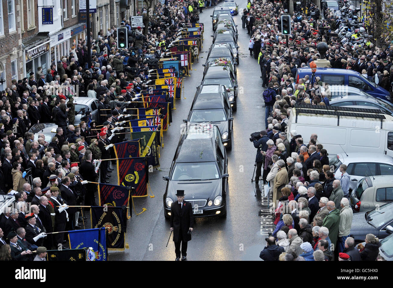 Il rimpatrio dei soldati morti Foto Stock