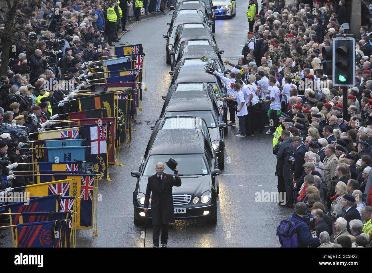 Il rimpatrio dei soldati morti Foto Stock