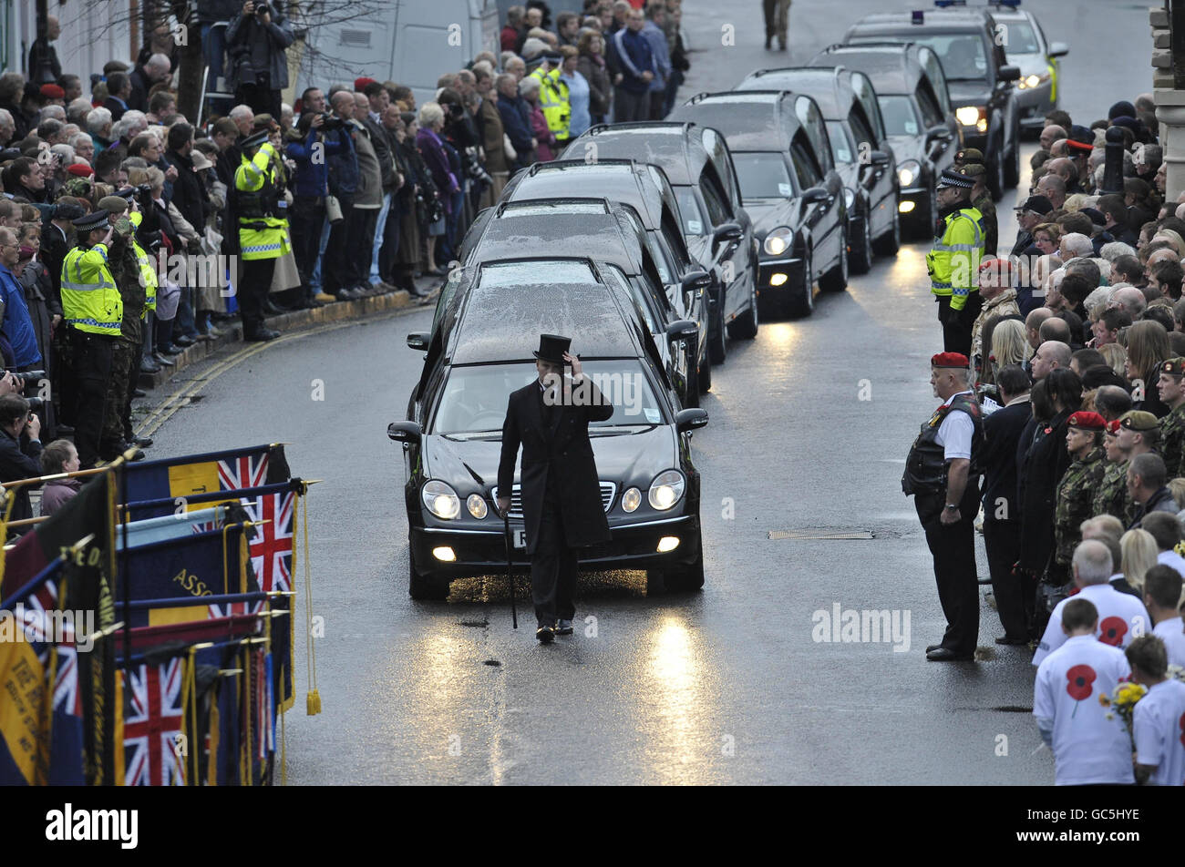 Il rimpatrio dei soldati morti Foto Stock