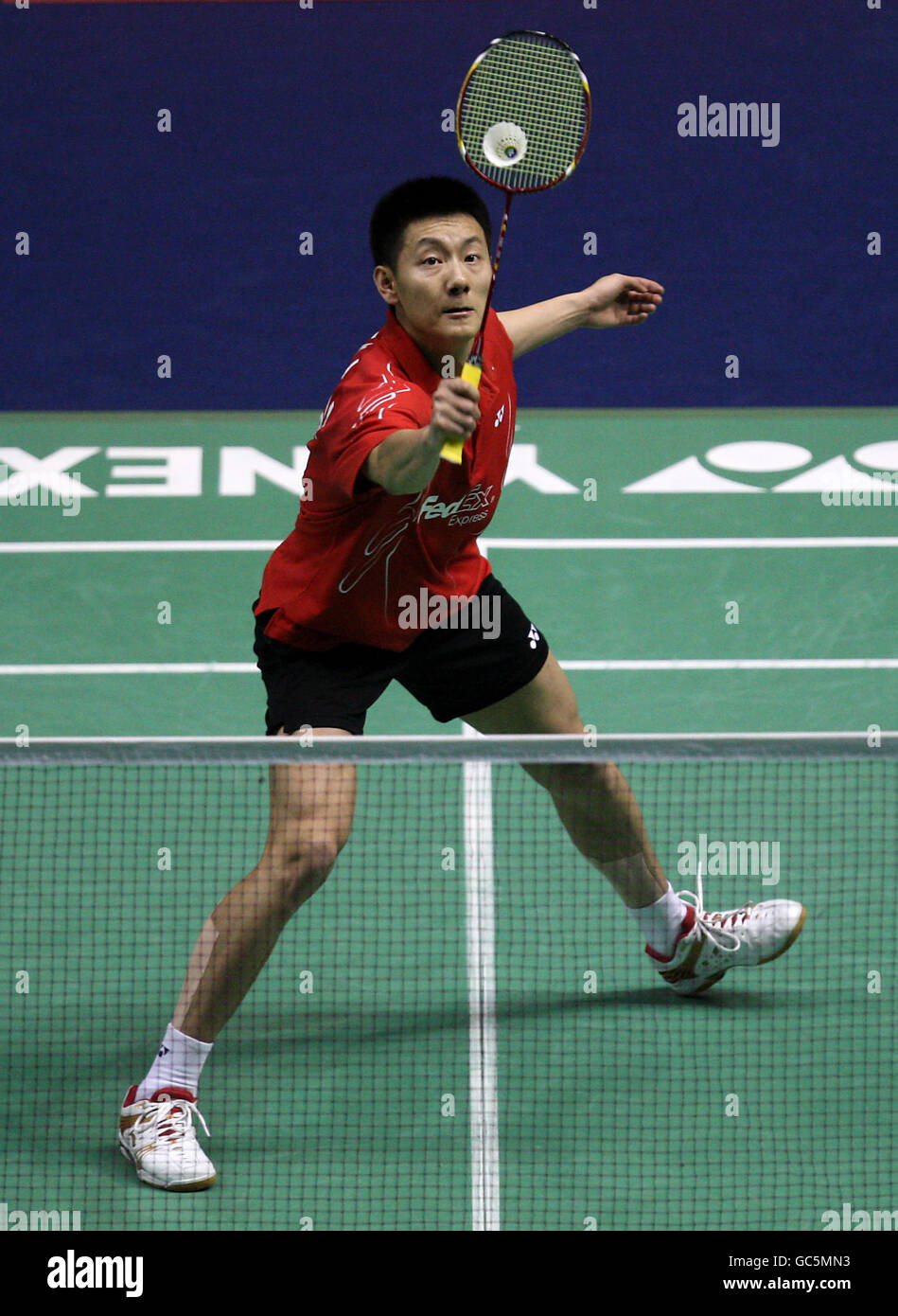Badminton - Yonex All England Open Championships 2009 - National Indoor Arena. Il Jin Chen cinese in azione Foto Stock