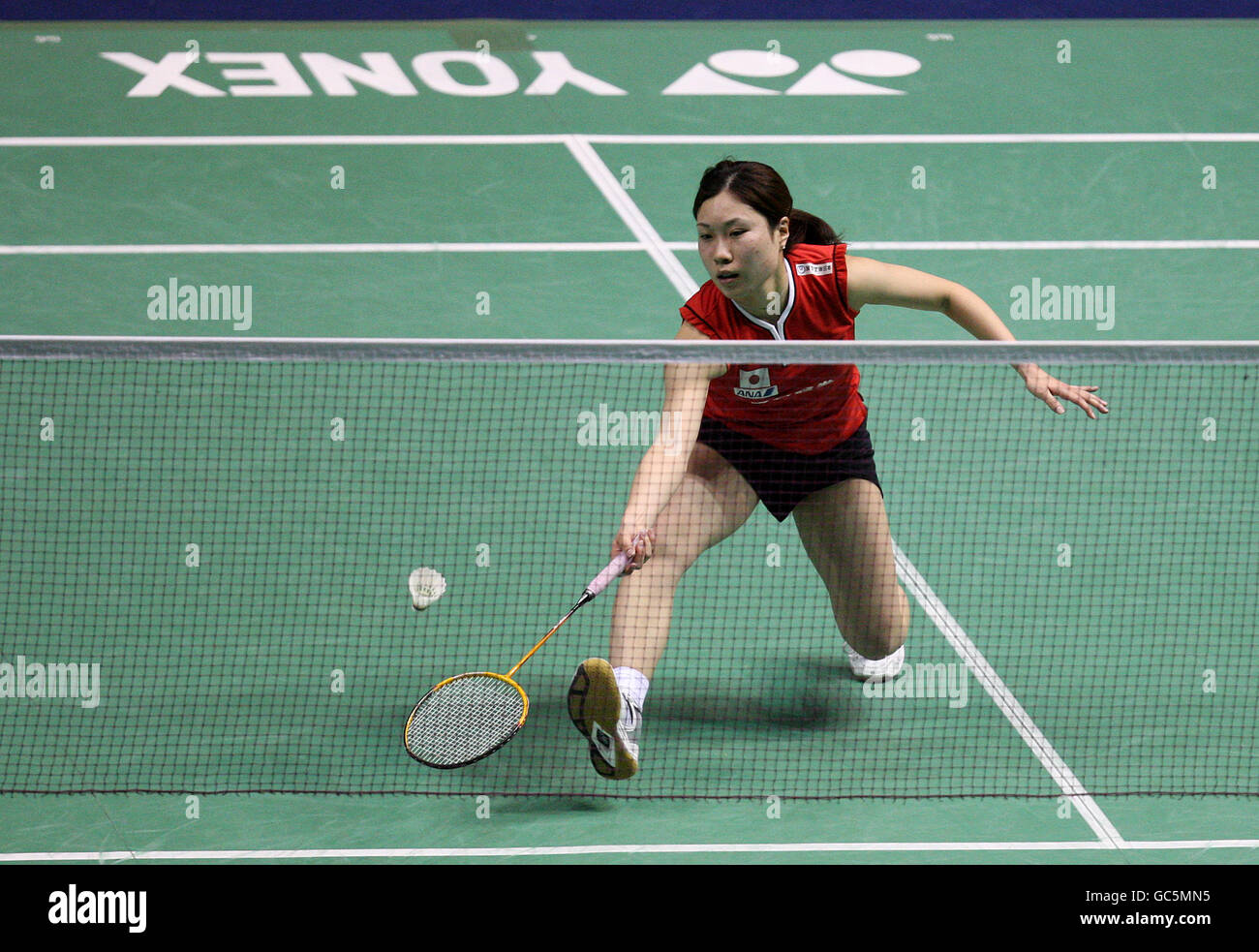 Badminton - Yonex All England Open Championships 2009 - National Indoor Arena. Giappone ai Goto in azione Foto Stock
