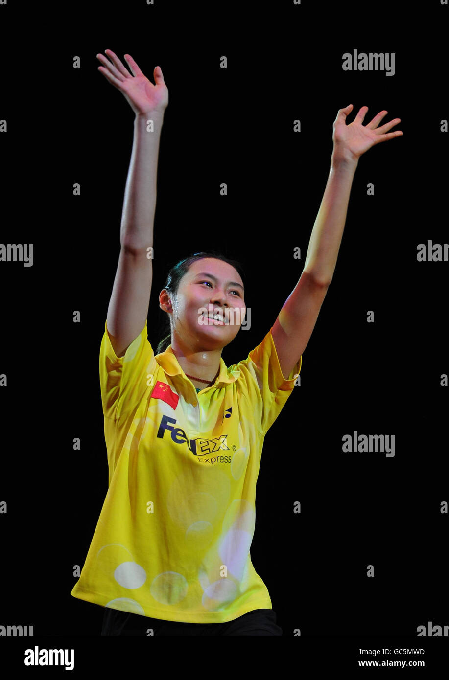 Badminton - Yonex All England Open Championships 2009 - National Indoor Arena. Wang Yihan, vincitore della finale Womens Singles in Cina Foto Stock