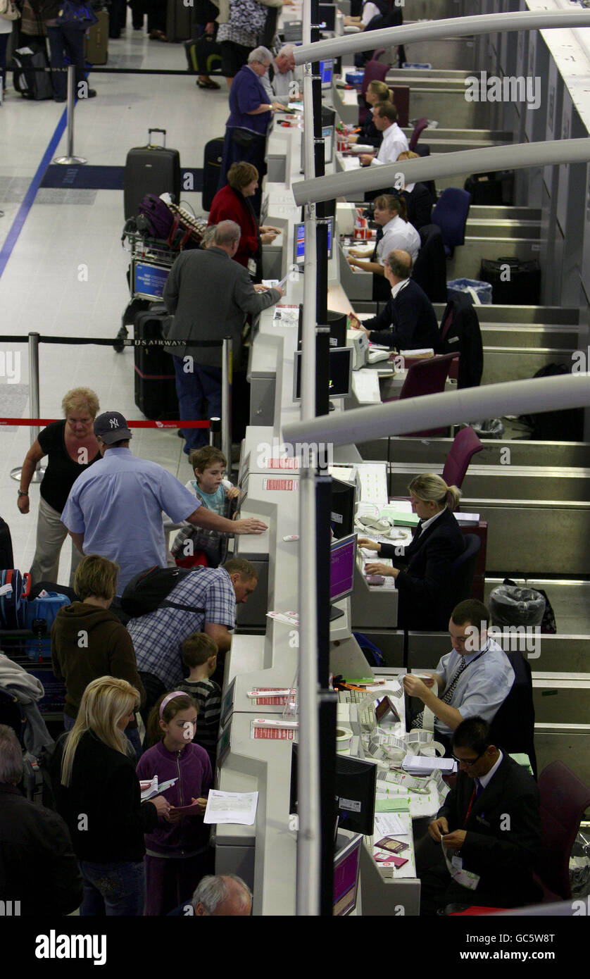 Aeroporto di Manchester stock Foto Stock