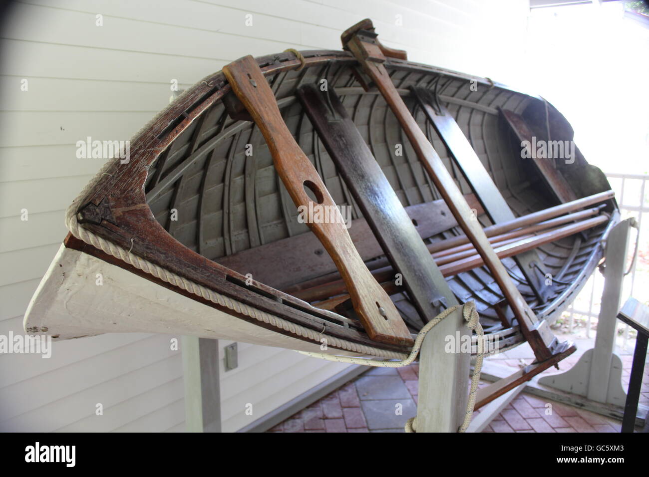 Vecchia Florida in legno barca a vela Foto Stock