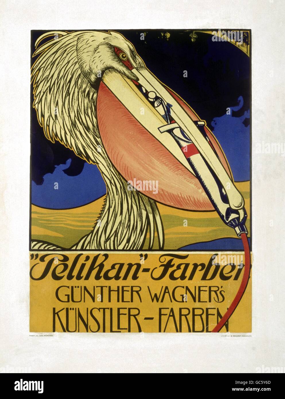 Pubblicità, casa, cancelleria, pubblicità per colori Pelikan, 1920, diritti aggiuntivi-clearences-non disponibile Foto Stock