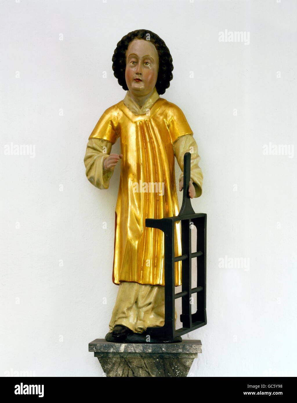 Belle arti, arte religiosa, santi, San Laurentius, (+ 10.8.258), scultura, legno, scultura, chiesa di Schelldorf, Franconia media, spagnola, spagnola, diacono a Roma, martire della persecuzione dei cristiani sotto l'imperatore Valeriano, religione, cristianesimo, scultura, cappellano, cappellani, clergimani, chierici, chierici, sculture storiche, vestiastiche, statue, statue, statue, statue, statue, vestiastiche, statue, statue, statue, statue, statue, statue, statue, statue, statue, statue, statue, statue, statue, statue, statue, vestiastiche, statue, Persone, mondo antico, diritti aggiuntivi-clearences-non disponibili Foto Stock