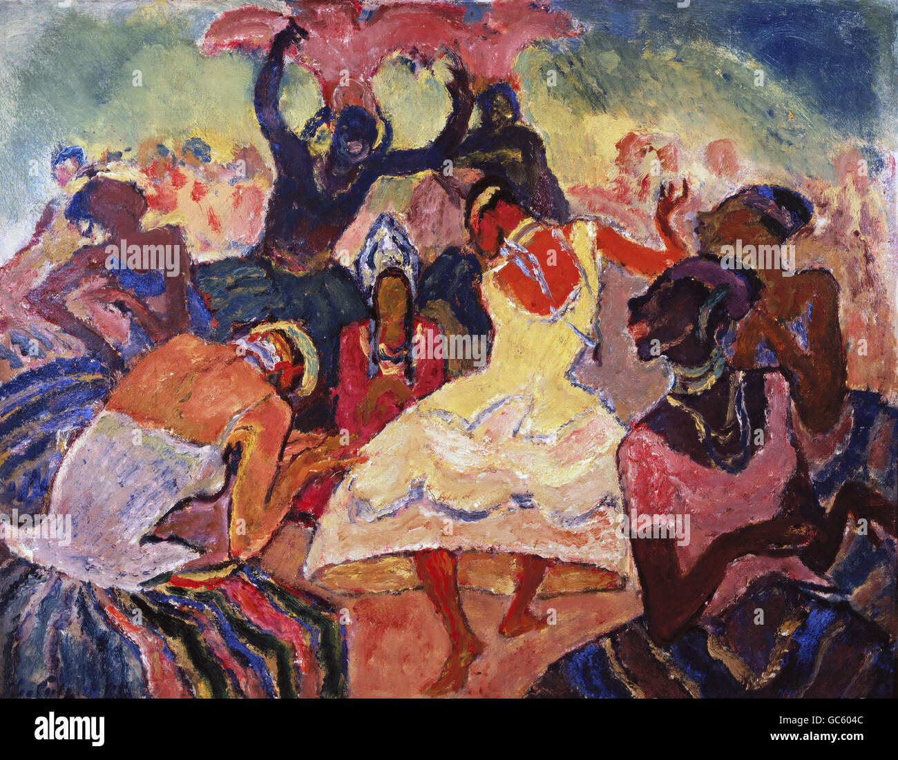 Belle arti, Putz, Leo, (1869 - 1940), pittura, 'samba', olio su cartone, 50 cm x 60 cm, Schüller gallery, Monaco di Baviera, Foto Stock