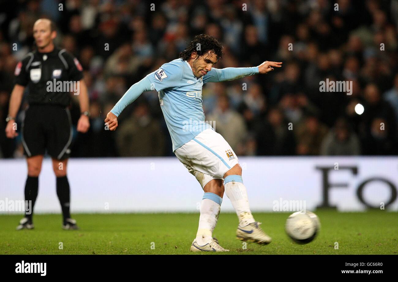 Calcio - Carling Cup - Semifinale - Prima tappa - Manchester City V Manchester United - City of Manchester Stadium Foto Stock