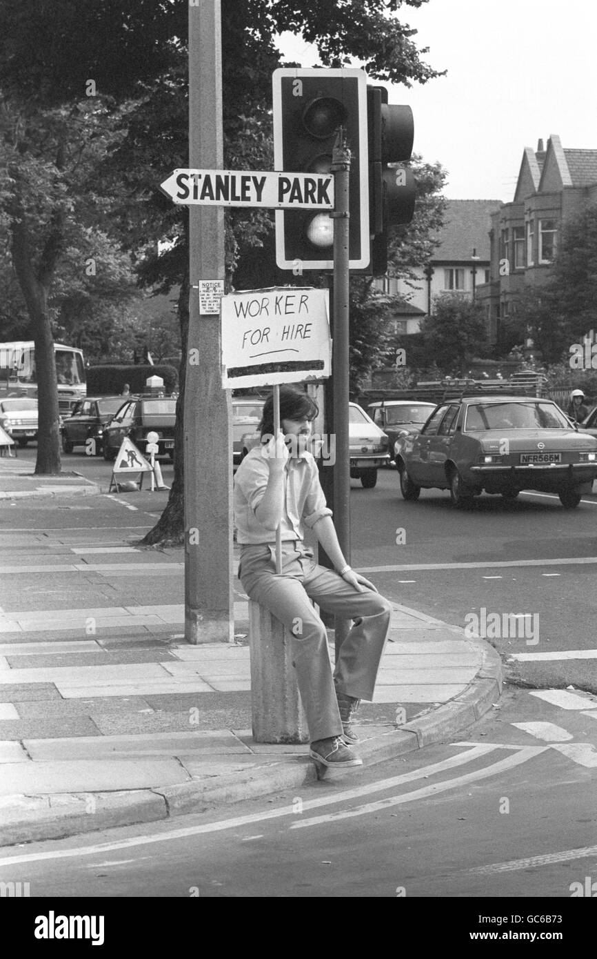 Economia e finanza - Disoccupazione - Blackpool Foto Stock